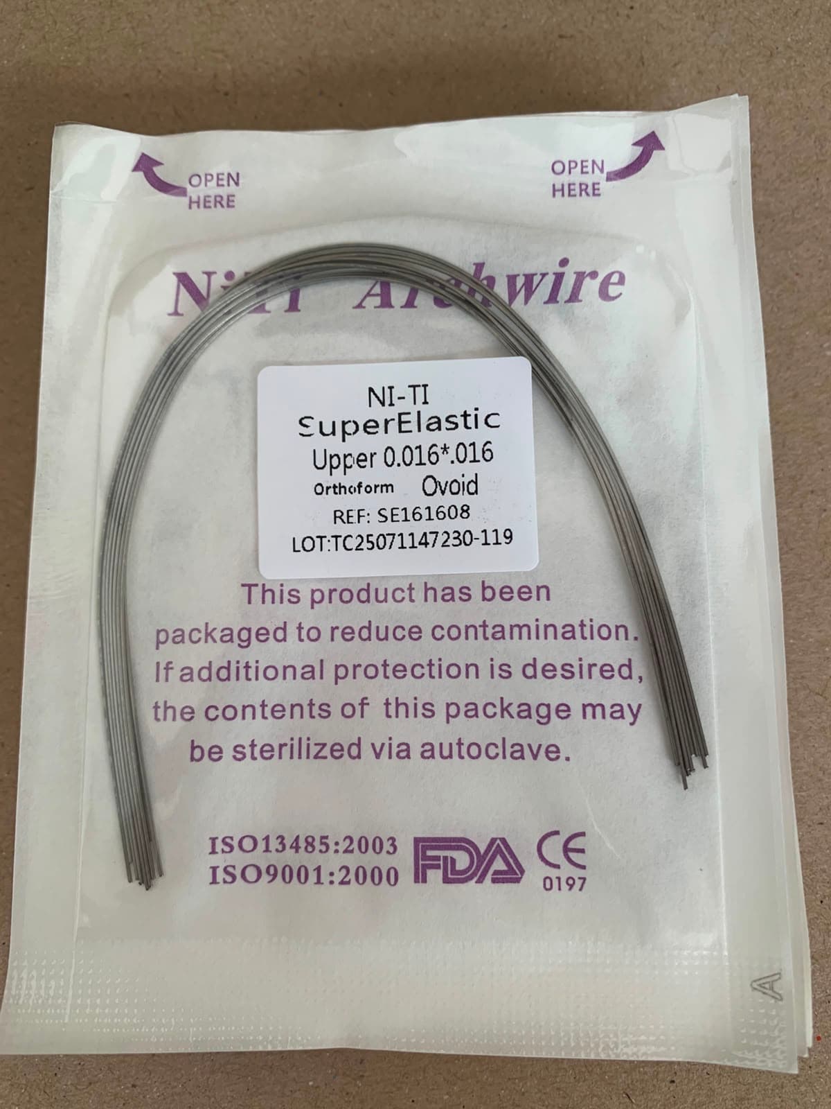 ArchWire Niti Rectangular Upper 016x016