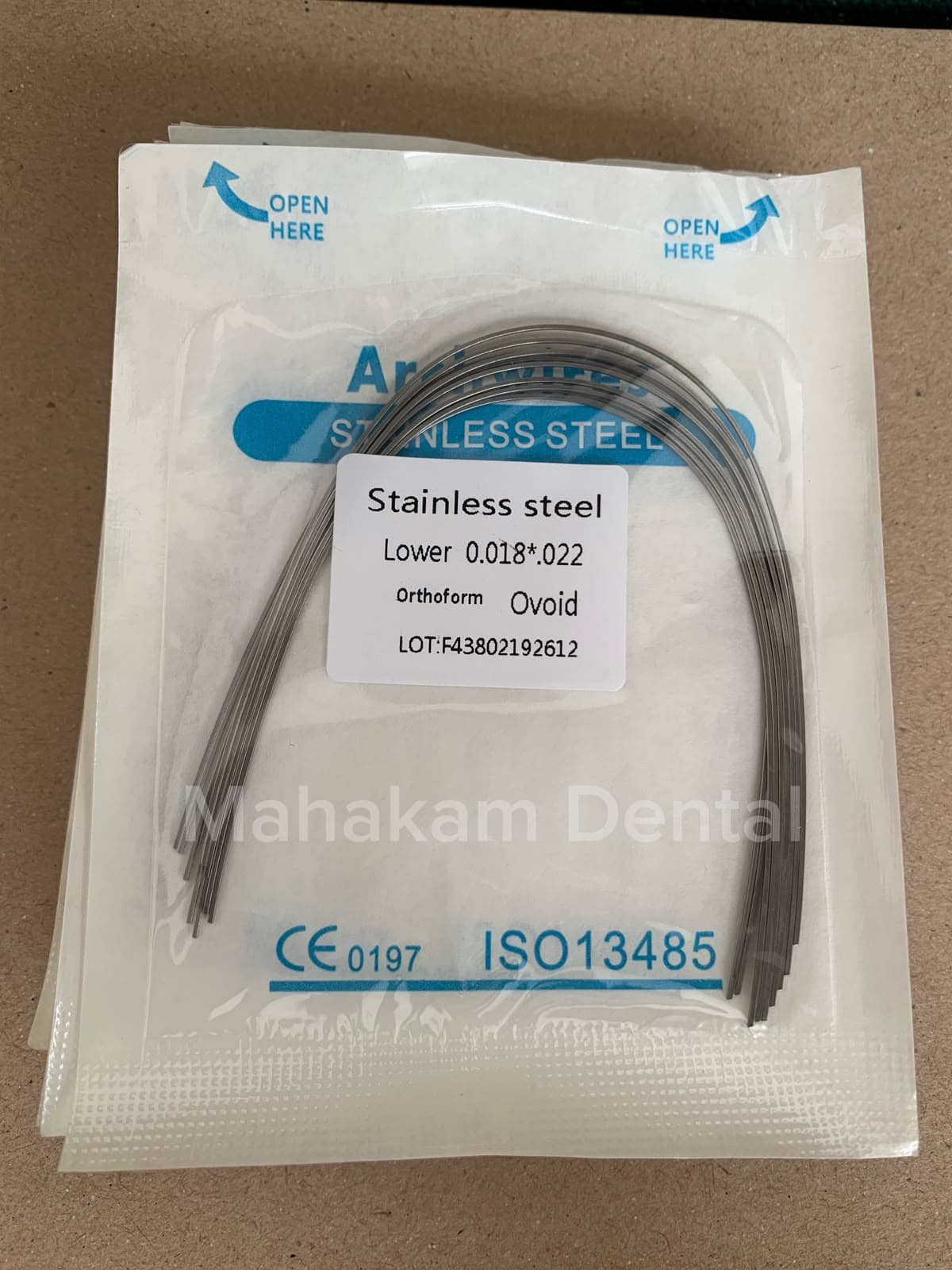 ArchWire SS Rectangular Lower 018x022