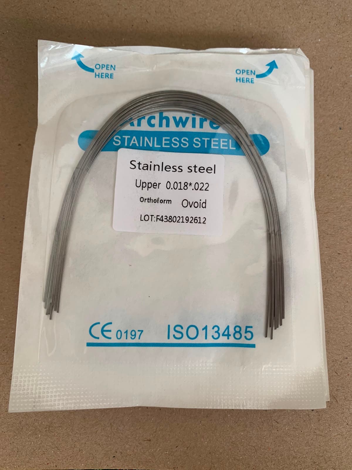 ArchWire SS Rectangular Upper 018x022